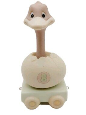 Precious Moments Ostrich Figurine Birthday Train Age 8 Cake Topper 1987